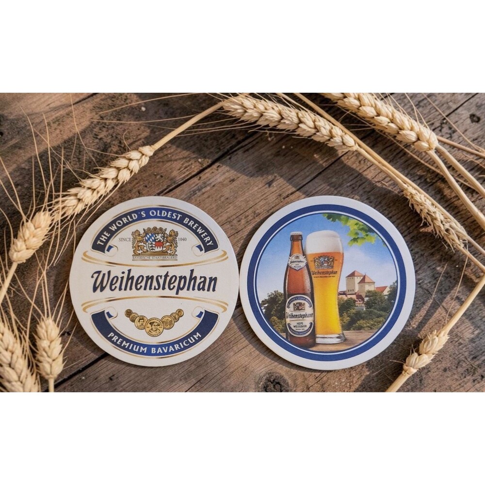 Pack of 100 Weihenstephan Brewery 4" Cardboard Beer Coasters Hefe Weissbier
